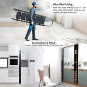 Plantex Hercules Pro 6-Step Foldable Ladder for Home with 150 kg Load Capacity/Heavy-Duty GI Steel Ladder/Anti-Slip Wide Step/Strong, Stable & Multi-Purpose (Black)