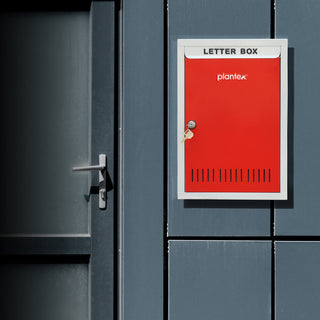 Plantex GI Steel Letter Box for Home/Suggestion Box for Office/Complaint Box/Mail Box/Post Box for Home Gate & with Secure Lock - (Red & Ivory) - Big Size Wall Mounted