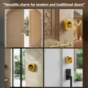 Plantex Dopamine Door Bell for Home/Square Door Chime with Brass Bell/Temple & Meditation Bell for Positive Energy & Home DÃƒÂ©cor - Pack of 1 (DTK-292 - Gold)