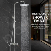 Plantex Shower Panel for Bathroom/Full Set with Head and Hand Shower with Adjustable Clamp and 304 Stainless Steel Hose Pipe - (Chrome)