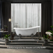 Plantex Freestanding Bathtub For Bathroom/Bath tub for Adults/Deep Soaker Bathtub with Overflow,Popup and Drain Pipe (BSM-404-White-1700mm)
