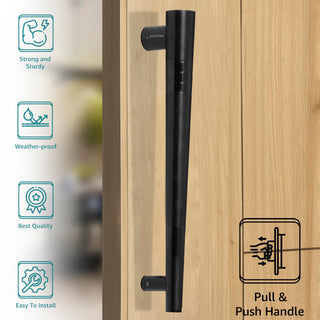 Plantex Heavy Duty Door Handle/Main Door Handle/Door Handle for Main Door/Pull Push Door Handle –306,PVD Black Finish (Pack of 1,14 inch)