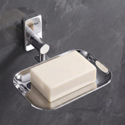 Plantex J4 Stainless Single Soap Dish/Self Adhesive Soap Holder for Bathroom/Soap Case/Soap Stand/Soap Bar/Bathroom Accessories - Pack of 1 (Chrome)