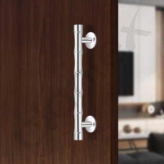 Plantex Main Door Handle/Pooja Door Handle/8 Inch Pull-Push Handle for Main Door/3 Years Warranty Pack of 2 (S-140,Chrome)