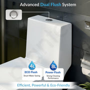 Plantex Commode for Toilet/Rimless Ceramic One Piece Western Toilet/Commode with Soft Closing Toilet Seat - S Trap Outlet (White)
