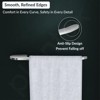 Plantex Smero Pure Brass Hand Towel Holder/Napkin Holder for Wash Basin/Napkin Hanger/Bathroom Accessories - Aqua (Chrome)