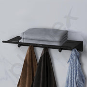 Plantex Stainless Steel Towel Hanger for Bathroom/Towel Rack/Bathroom Hanger for Clothes/Towel Holder/Bathroom Accessories -Pack of 1 (Black)