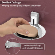 Plantex Smero Pure Brass Soap Holder for Bathroom & Kitchen/Soap Stand/Case/Dish/Bathroom Accessories - Superb (Chrome)