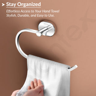 Plantex J4 Stainless Steel Towel Hanger for Wash Basin/Hand Towel Hanger/Napkin Holder for Wash Basin/Bathroom Accessories (Chrome Finish) Onix