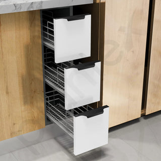 Plantex Profile Handle for Kitchen Cabinet/6 Inch Alluminium Drawer Profile Handle/Wardrobe Pull Handle for Home/Office/Hotel - Pack of 1 (Black)