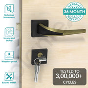 Plantex Triple Security Door Lock for Home/Main Door Lock Set with 3 Years of Warranty by Plantex/Mortise Lock for Door with Brass Lock Body & Cylinder(7026 - Brass Antique)