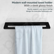 Plantex 20 Inch Acrylic Towel Hanger for Bathroom/Towel Rod for Kitchen/Napkin Holder/Stand/Towel Bar for Bathroom - Pack of 1 (VIB-126, Black)