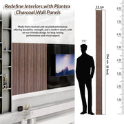 Plantex Wall Panels/Louvers Panel for Wall 8 Feet/Charcoal Panel for Interior Walls Décor/3D Wall Panels - Pack of 7Covers - 28 Sq. Ft, Size-5 Inch x 8 Feet (Brown Marble)