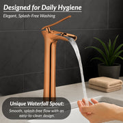 Plantex Pure Brass Basin Mixer Tap Hot & Cold/Single Lever Pillar Tap for Wash Basin/Water Tap/Deck Mount-(PVD Choco)