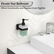Plantex Stainless Steel Liquid Soap Dispenser for Bathroom/Liquid Shampoo Dispenser/Hand wash Dispenser/Bathroom Accessories - Aqua (Black)