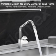Plantex Pure Brass Sink Tap for Kitchen with 360Ãƒâ€šÃ‚Â° Swivel Spout/Kitchen Sink Tap with Water Saving Aerator-7 Year Warranty (PRI-313-Mirror-Chrome Finish)