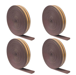 Plantex Window Seal Tape for Perimeter/Door Strip/DIY 3M Self Adhesive/Soundproof & Weatherproof Strip - Pack of 4 (E Shape, 18Feet, Brown)