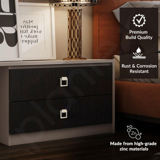 Plantex Drawer Kadi/2 Inch Chest Handle for Drawer/Square Cabinet Kadi/Pull-Push Small Kadi for Home/Office Drawer - Pack of 6 (SH-358, Satin White)