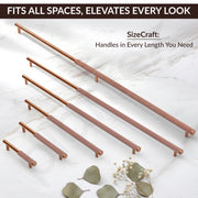 Plantex Stainless Steel & Aluminium Cabinet Handle/900mm Wardrobe Handle for Home/Cupboard Door Pull-Push Handles for Hotel/Office - Pack of 2 (DTC-3960, Rose Gold)
