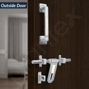 Plantex Stainless Steel Door Kit for Single Door/Door Accessories (10-inch Al-Drop,8-inch Latch,2 Handles of 8 and 7 Inch,7-inch Tower Bolt and 4-inch Door Stopper- (Chrome & Satin)