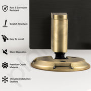 Plantex Door Stopper for Home/Floor Mounted Door Holder/Door Stopper for Hotel/Office/Stops for Door - Pack of 1 (Brass Antique)