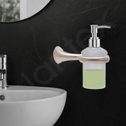 Plantex Smero Pure Brass Handwash Holder for Wash Basin/Liquid Soap Dispenser/Shampoo Dispenser - Effect (Satin Matt)