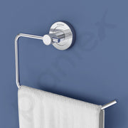 Plantex Stainless Steel Towel Ring for Bathroom/Wash Basin/Napkin-Towel Hanger/Bathroom Accessories (Chrome-Half Square) - Pack of 1