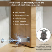 Plantex Stainless Steel Wall-Mounted Magnetic Door Stopper/Door Magnets to Hold Door/Door Catcher for Wooden Door - Pack of 8 (Matt Silver)