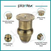 plantex Heavy Duty Stainless Steel 4 inch Sofa Leg/Bed Furniture Leg Pair for Home/Furniture Sofa Legs for Table/Sofa Support Legs/Sofa Furniture Leg (Brass Antique Finish) Set of 10 Pcs