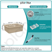 Plantex Matt German Engineered Technology Quartz Sink For Kitchen/UV Protected Kitchen Sink/Single Bowle Sink For Home (Sand Choco-18X24 Inch)