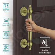 Plantex Heavy Duty Main Door Handle/10 Inch Door Handle for Main Door/Pull-Push Door Handle for Glass & Wooden Door - Pack of 1 (S-119-Brass Antique - 3 Years Warranty)