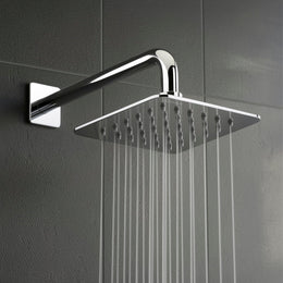Plantex Stainless Steel 100 mm Rain Flow Overhead Shower with Water Saving Nozzle/Bathroom Shower/Adjustable Shower Head for Bathroom without Arm - (APS-617-Chrome)
