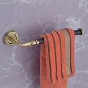 Plantex Stainless Steel Napkin Hanger for Wash basin/Towel Ring for Bathroom/Hand Napkin Ring for Kitchen/Bathroom Accessories - Pack of 1 (Brass Antique & Black)