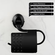 Plantex 304 Grade Stainless Steel Toilet/Tissue Paper Holder Stand for Washroom/Bathroom Accessories - Cubic (Black)