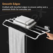 Plantex Towel Rack for Bathroom/304 Grade Stainless Steel Towel Bar/24 Inch Towel Hanger/Towel Stand/Bathroom Accessories - Pack of 1 (Delta - 2806, Chrome)