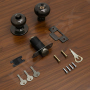 Plantex Stainless Steel Door Lock - Cylindrical Door Lock With 3 Keys/Tubular Door Knob/Lock For Main Door/Bedroom (Glossy Black)