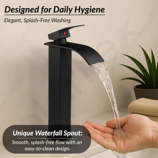 Plantex 304-Grade Stainless Steel Basin Mixer Tap Hot and Cold/Single Lever Pillar Tap for Wash Basin/Mixer Tap for Bathroom-(Matte Black)