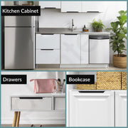 Plantex Profile Handle for Kitchen Cabinet/28 Inch Alluminium Drawer Profile Handle/Wardrobe Pull Handle for Home/Office/Hotel - Pack of 5 (Black)