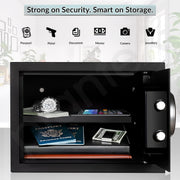 Plantex 23 Litre Electronic Safe Locker for Home/Safety Locker Box with LED Light & Master Code Access/Tijori with Emergency Key/2 Years Warranty by Plantex - Black (Metal)