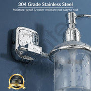 Plantex Liquid Soap Dispenser for Bathroom/304 Grade Stainless Steel Shampoo Dispenser/Handwash Dispenser/Bathroom Accessories - Pack of 1 (Hexa, Chrome)