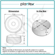 Plantex Ceramic Basin/Countertop Vessel Sink/Tabletop Wash Basin/Washbasin for Bathroom with 10 Years Glaze Warranty by Plantex (White Glossy - 14 x 14 x 5 Inch)