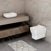 Plantex Ceramic Bathroom White Commode and Wash Basin Set/Rim Washdown Flush/P Trap Commode for Toilet/Wash Basin for Bathroom - Combo - (White)