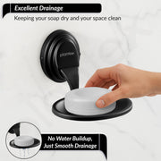 Plantex 304 Grade Stainless Steel Soap Dish/Soap Stand/Bathroom Soap Holder/Bathroom Accessories - Cubic (Black)