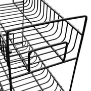 Plantex Stainless Steel Multipurpose 2-Tier Bathroom Organizer Shelf/Stand for Kitchen/Storage organizer for Kitchen/Bathroom and Kitchen Accessories (Black)