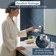 Plantex 304 Grade Stainless Steel Soap Holder for Bathroom/Soap Dish/Soap Stand/Bathroom Accessories - Squaro (Chrome)