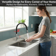 Plantex Pure Brass Flexible Tap for Kitchen Sink/360° Rotatable Flexible Water Faucet/Kitchen Sink Tap Faucet with Water-Saving Nozzle – 7-Year Warranty (FLO-812B)