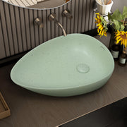 Plantex Ceramic Wash Basin/Designer Basin/Tabletop Wash Basin/Basin for Bathroom/Home/Office- (Tea Green - 22 x 15.5 x 5 Inch)