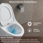 Plantex Imported Ceramic Commode for Toilet/Siphonic Vacuum Jet Flush Western Commode/One Piece Western Toilet with Soft Closing Toilet Seat - S Trap (White)