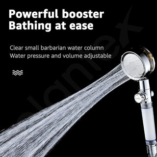 Plantex Hand Shower for Bathroom/ABS Turbo Fan Supercharged Handheld Shower/360° Rotatable High-Pressure Rain Shower (Chrome)