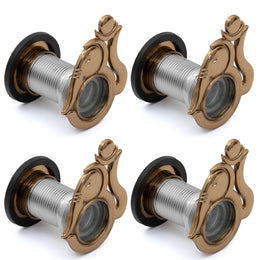 Plantex Solid Brass Door Lens/Door Eye Viewer/Eye Hole for Main Door/180 Degree Ultra Clear Door Viewer for Safe and Secure Home/Office/Hotel - Pack of 4 (Rose Gold)